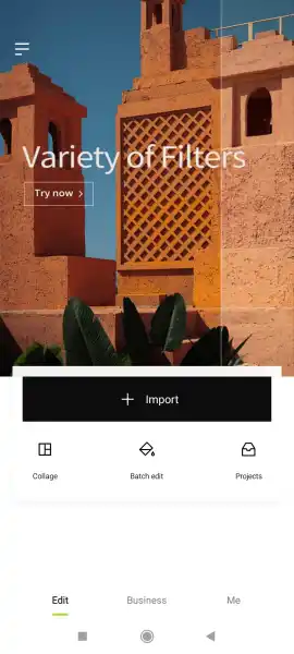 Main editor screen in Hypic APK