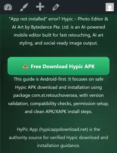 HyPic App download button for latest Hypic APK version