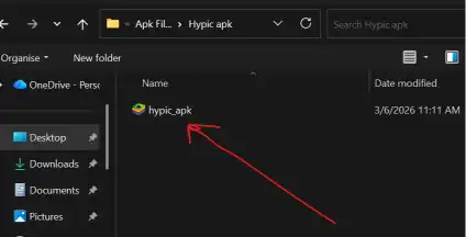 Hypic APK Download for PC (2026): Safe Emulator Install Guide for Windows 5 Selecting Hypic APK file in Windows file picker for BlueStacks