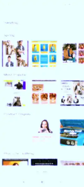 Templates grid view in Hypic photo editing APK
