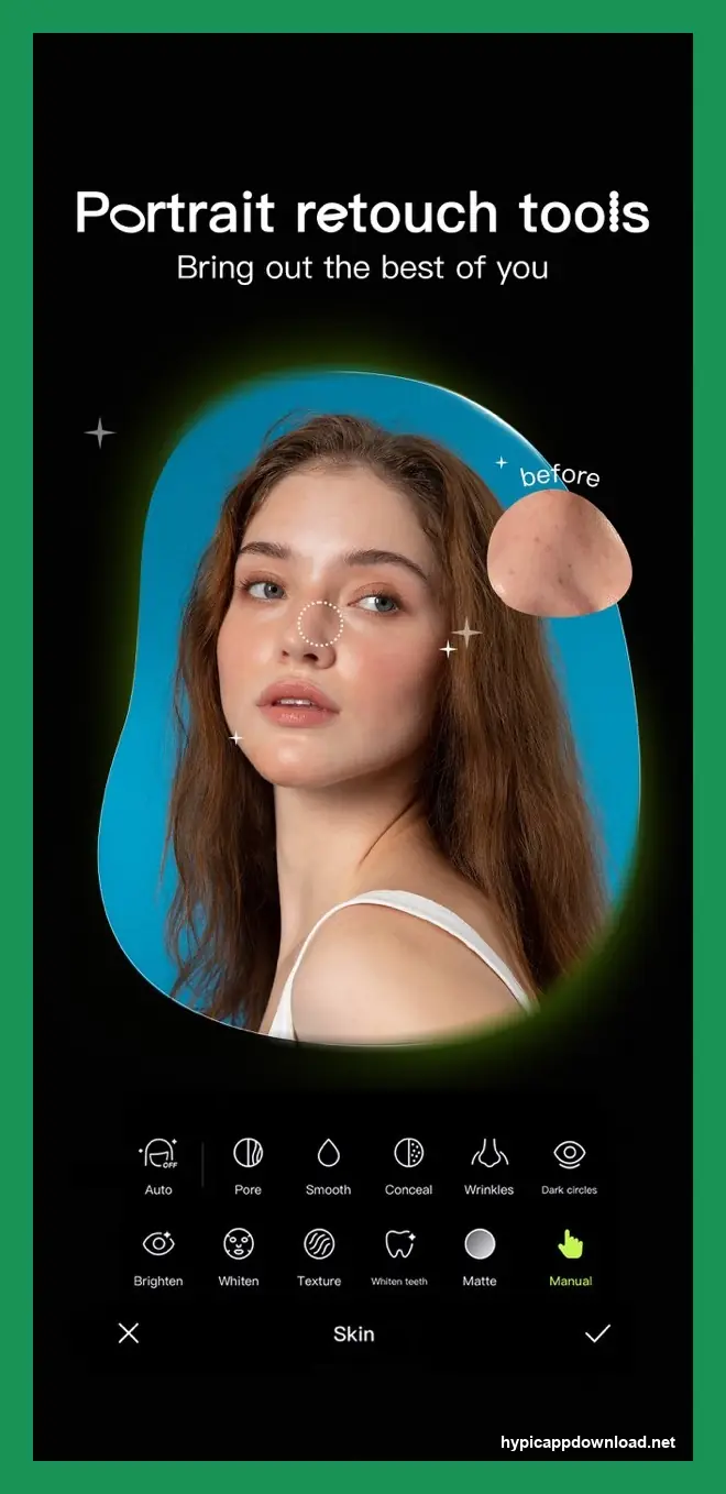 Hypic Pro APK Download (2026): Premium Access Guide for Android Users 2 Hypic Pro portrait retouch tools screen